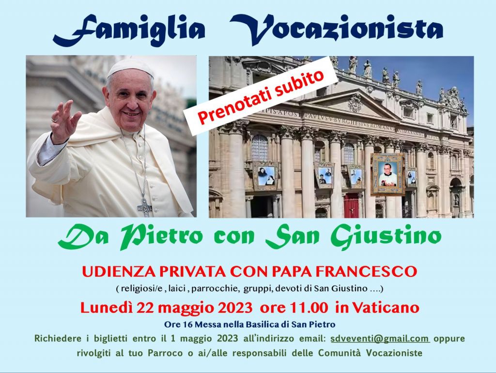 Immagine per Da Pietro con San Giustino, Udienza privata con Papa Francesco