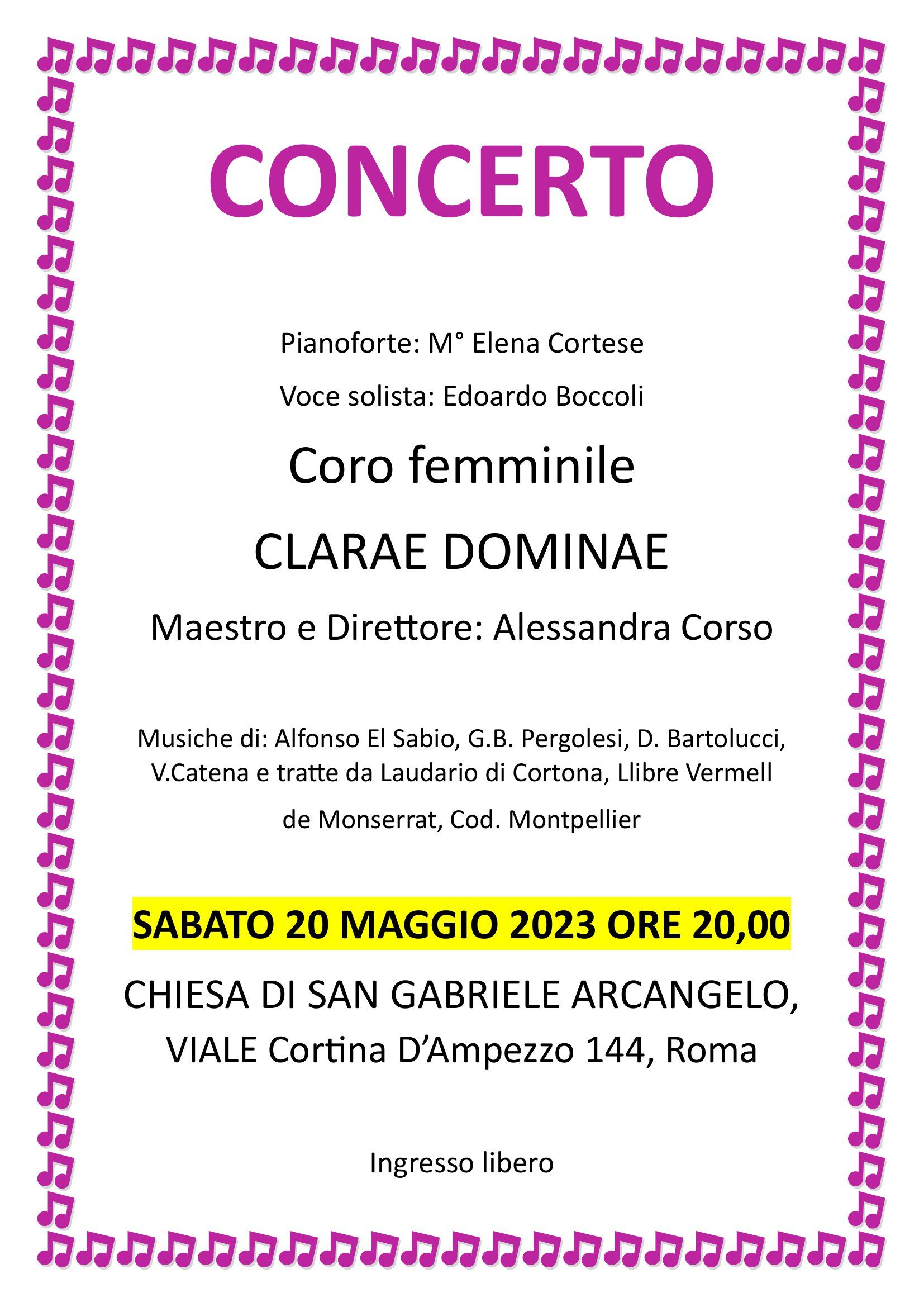 Immagine per Concerto - Coro femminile CLARAE DOMINAE