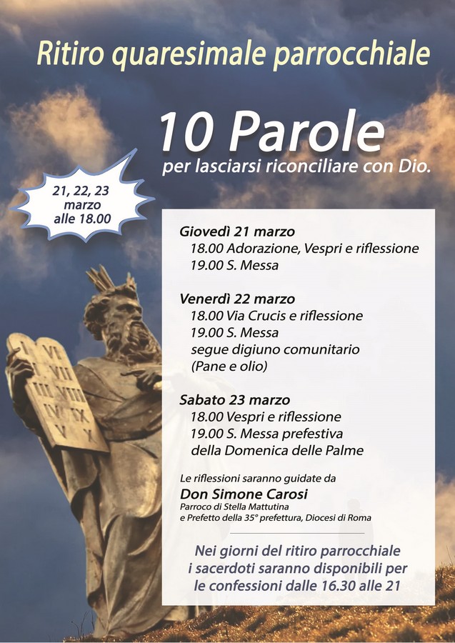 Immagine per 10 Parole per lasciarsi riconcilare con Dio - Ritiro Quaresimale